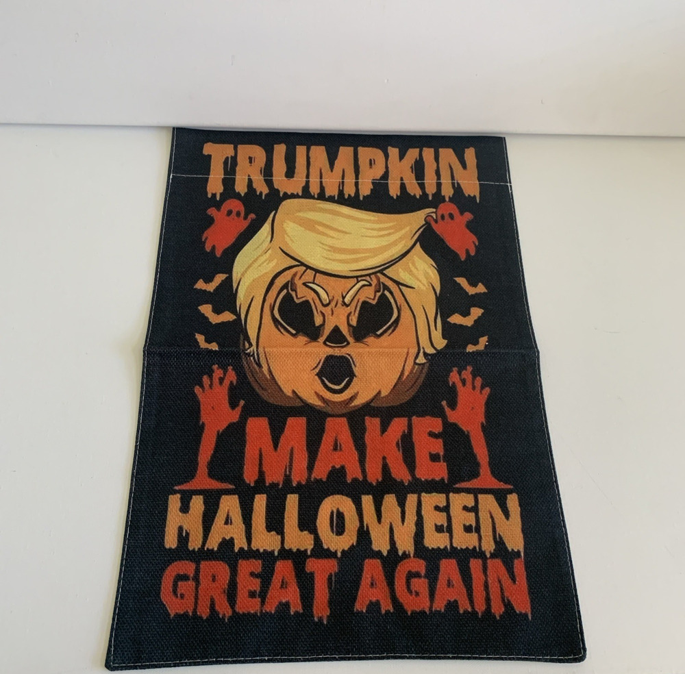 Trump Trumpkin Make Halloween Great Again 12''x 18'' Garden Flag Decor New